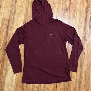 Vineyard Vines Maroon Edgartown Tee with White Logo